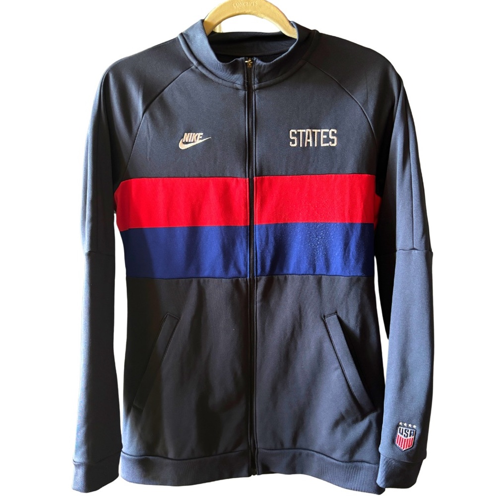 🇺🇸Nike Men’s USA Soccer Anthem Jacket Dark Obsidian/White World Cup ready!🇺🇸